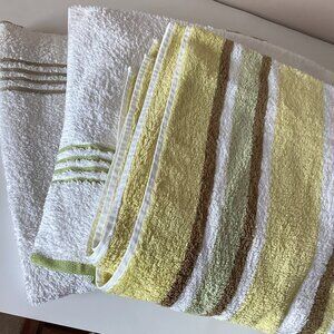 Mainstays Bundle of 3 Bath Towels Bathroom Guest Linens 100% Cotton Home Decor